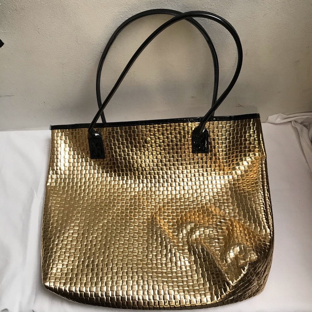 Gold Fashion Tote & Pouch Set